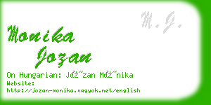 monika jozan business card